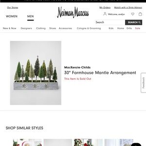 Mackenzie-Childs Farmhouse Mantel Arrangement Neiman Marcus $598